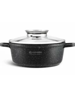 Kookpan Keramische Coating 24 cm Zwart-Zilver Edënbërg Stonetec Line