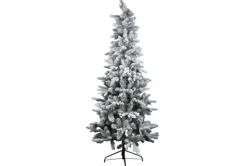 Kunstkerstboom PVC met sneeuwvlokken 210 cm hoog