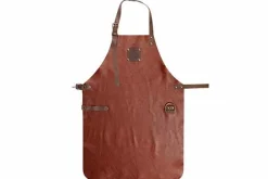 Leren schort bruin rood Accessoires