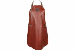 Leren schort bruin rood Accessoires