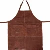 Leren schort met 2 zakken bruin Accessoires