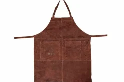 Leren schort met 2 zakken bruin Accessoires