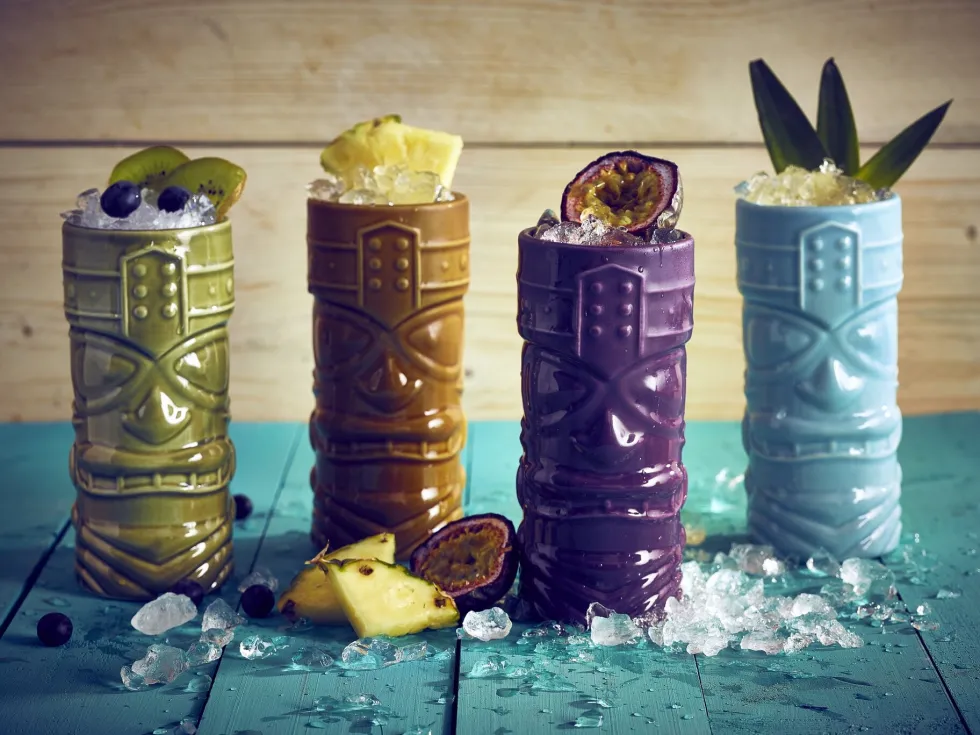 Longdrink cocktail beker Tiki 40 cl wit