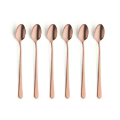 Longdrink lepels set van 6 Austin Vintage koper Amefa