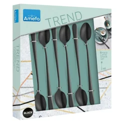 Longdrink lepels set van 6 Austin Vintage zwart Amefa