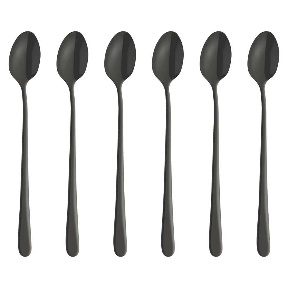 Longdrink lepels set van 6 Austin Vintage zwart Amefa