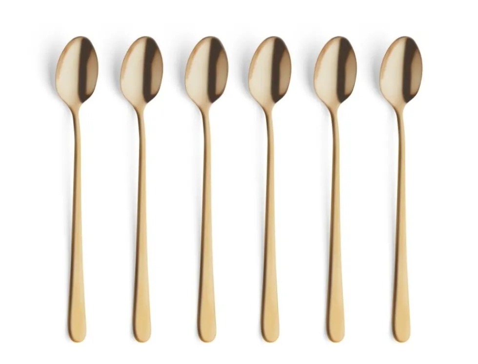 Longdrink lepels set van 6 Austin Vintage goud Amefa