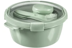 Lunchbox met bestek rond 1,6 L groen Smart to go eco Curver