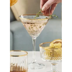 Martiniglas 22 cl Elysia gouden rand
