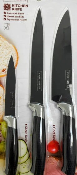 Messenset RVS 3 delig Zwart