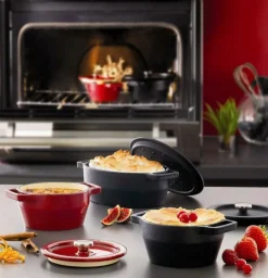 Mini braadpan gietijzer 10 cm grijs Slowcook