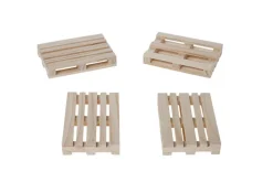 Mini pallet onderzetters set van 4