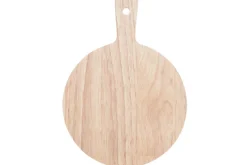 Mini serveerplank rubberhout 14cm set van 4