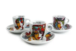 Mokkakopjes met schotels set 6 Josien Broeren