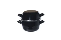 Mosselpan zwart 1,7 liter - 16 cm