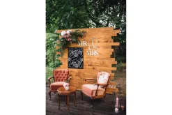 Muur krijtbord incl. krijt en ophangsysteem 80 cm x 60 cm Woody