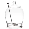 Olijfpot glas 14 cm met lepel