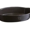 Ovenschaal 35 x 22,5 cm ovaal Emile Henry Fusain