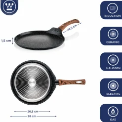 Pannenkoekenpan 28 cm Black Marble Wood Westinghouse