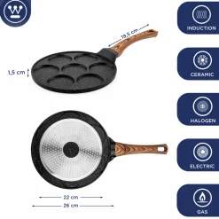 Pannenkoekenpan 26 cm Black Marble Wood Westinghouse