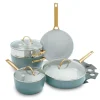 Pannenset 5-delig Greenpan Padova Smokey Blue Gold