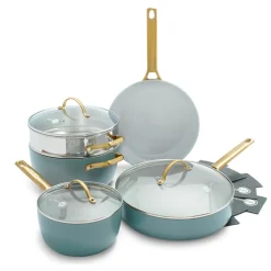Pannenset 5-delig Greenpan Padova Smokey Blue Gold