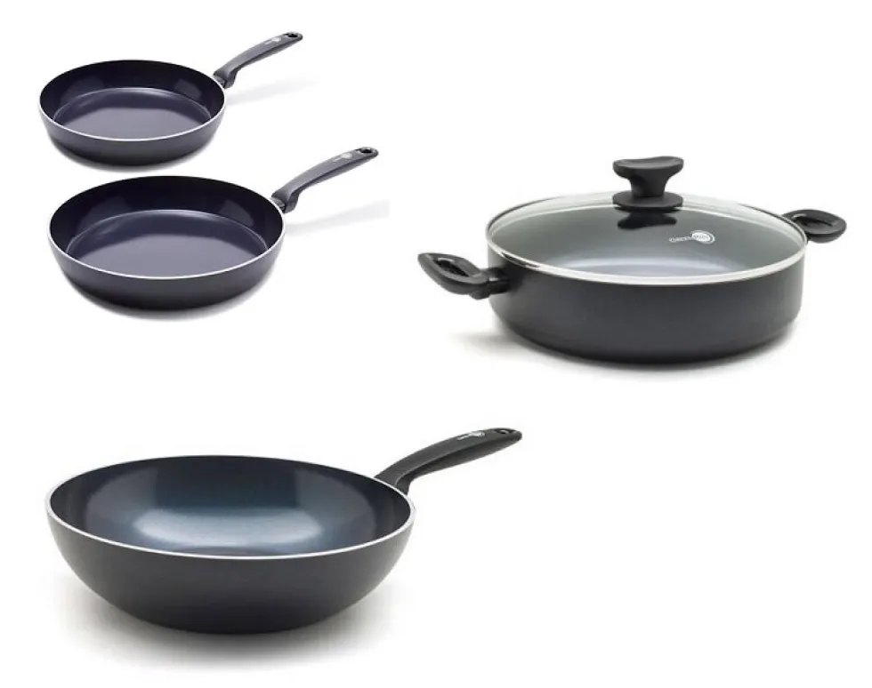 Pannenset 5 delig Greenpan Torino