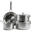 Pannenset 7-delig Multi-Ply Stainless Steel KitchenAid