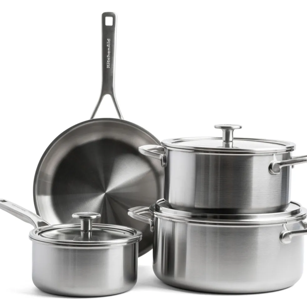 Pannenset 7-delig Multi-Ply Stainless Steel KitchenAid