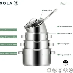 Pannenset 8-delig Pearl Sola