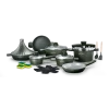 Pannenset keramische coating 20-delig Olive Green