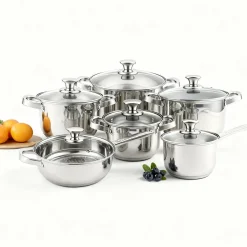 Pannenset RVS 12-delig