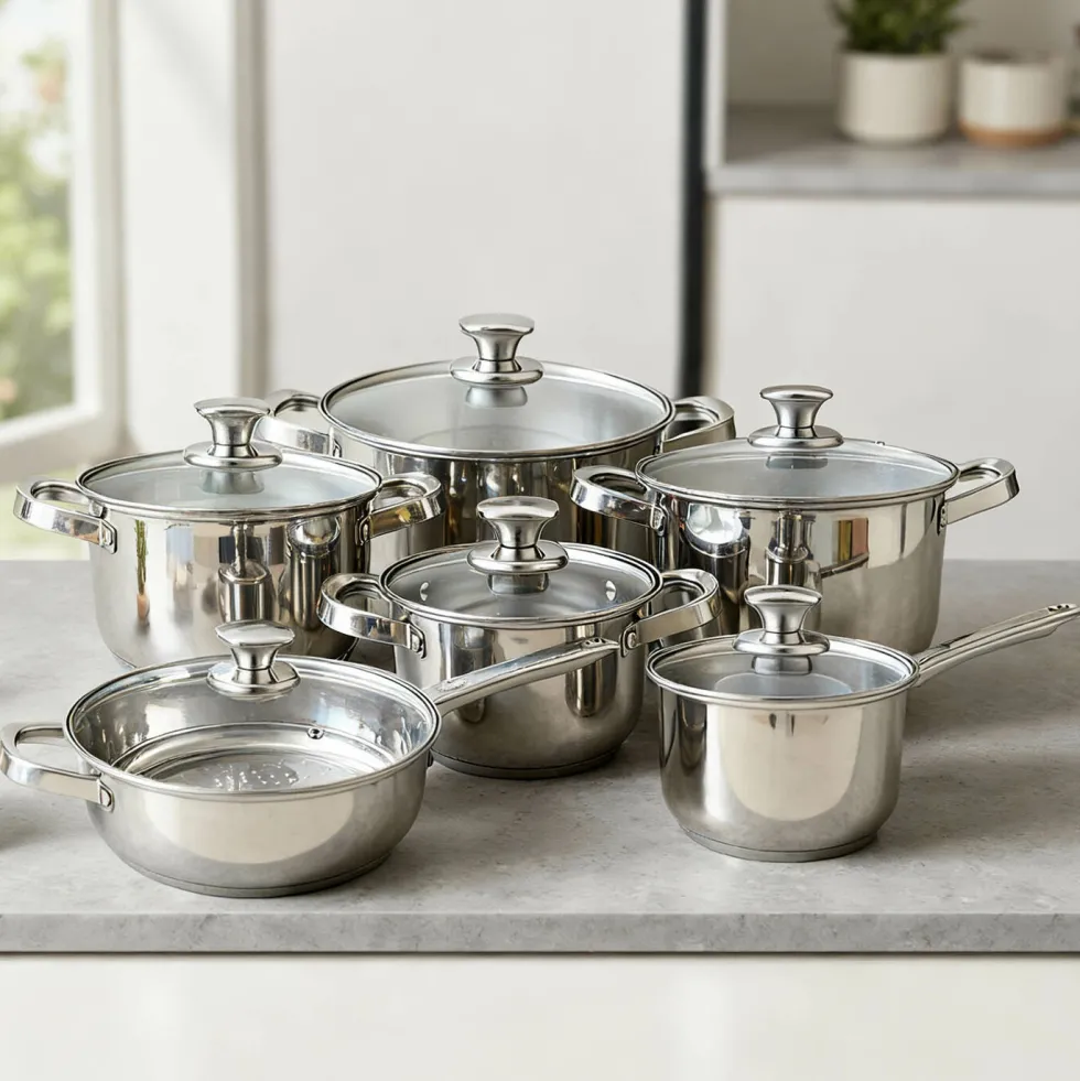 Pannenset RVS 12-delig