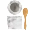 Peper en zout set marmer met lepeltjes