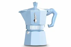 Percolator Moka Express Bialetti lichtblauw 3-kops