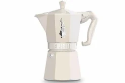 Percolator Moka Express Bialetti cream 6-kops