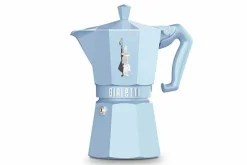 Percolator Moka Express Bialetti lichtblauw 6-kops