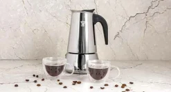 Percolator set 3 delig 6-kops met 2 glazen Omagio Steel