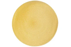 Placemat 36 cm geel rond