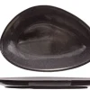 Plat bord driehoekig 33cm Black Granite