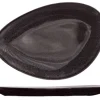 Plat bord driehoekig 21cm Black Granite