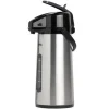 Pomp thermosfles 2,2 liter Inox met venster