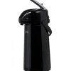 Pomp thermosfles 1,9 liter zwart met hendel