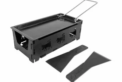 Raclette inklapbaar rechthoek 2 personen met spatels nylon Aspen