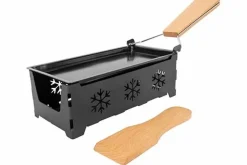 Raclette rechthoek 2 personen met spatels Sneeuwster Aspen