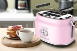 Retro Broodrooster 2 Slice Toaster Roze Westinghouse