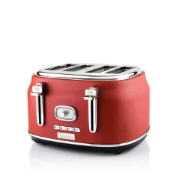 Retro Broodrooster 4 Slice Toaster Rood Westinghouse