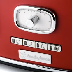 Retro Broodrooster 4 Slice Toaster Rood Westinghouse