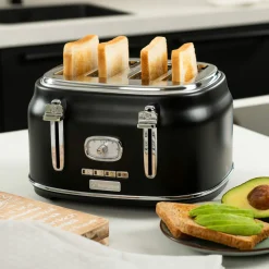 Retro Broodrooster 4 Slice Toaster Zwart Westinghouse