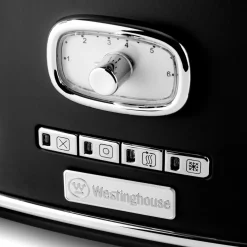 Retro Broodrooster 4 Slice Toaster Zwart Westinghouse